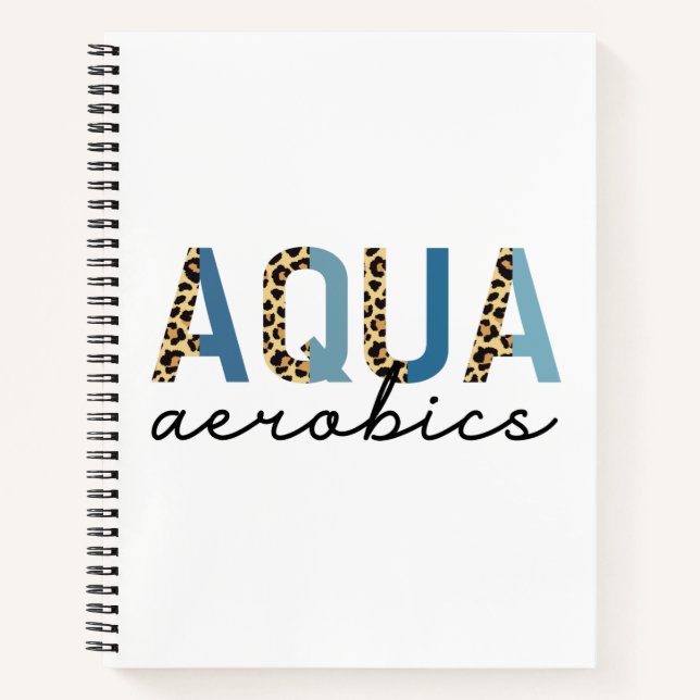 Cuaderno Aqua Aerobics Cheetah print Water aerobics gifts (Anverso)