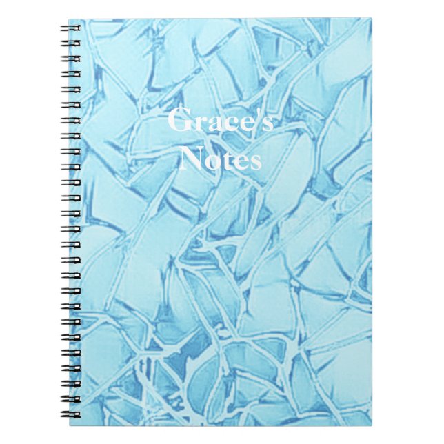 Cuaderno Aqua Azul Y Blanco A Monograma (Frente)