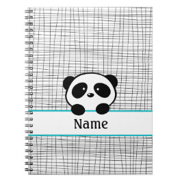 Cuaderno Aqua Black Personalized Panda