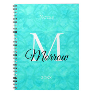 Cuaderno Aqua Blue Batik Name and Year