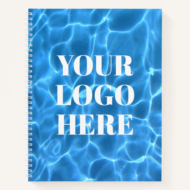 Cuaderno Aqua Blue Swimming Pool Photo for Your Logo (Anverso)