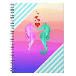 Cuaderno Aqua náutica/caballitos de mar/rosa no se besan co