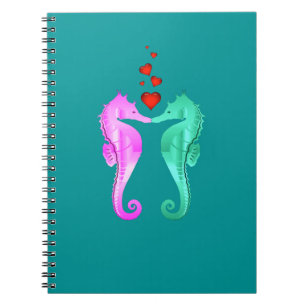 Cuaderno Aqua náutica/caballitos de mar/rosa no se besan co