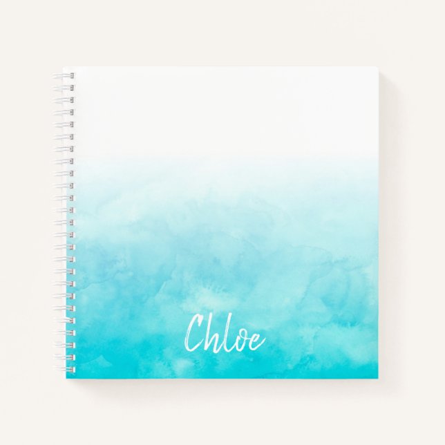 Cuaderno Aqua Ombre personalizado (Anverso)