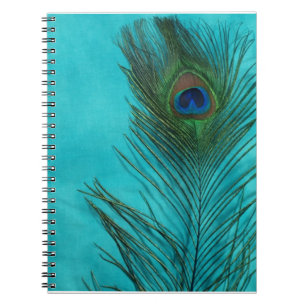 Cuaderno Aqua Peacock Feather