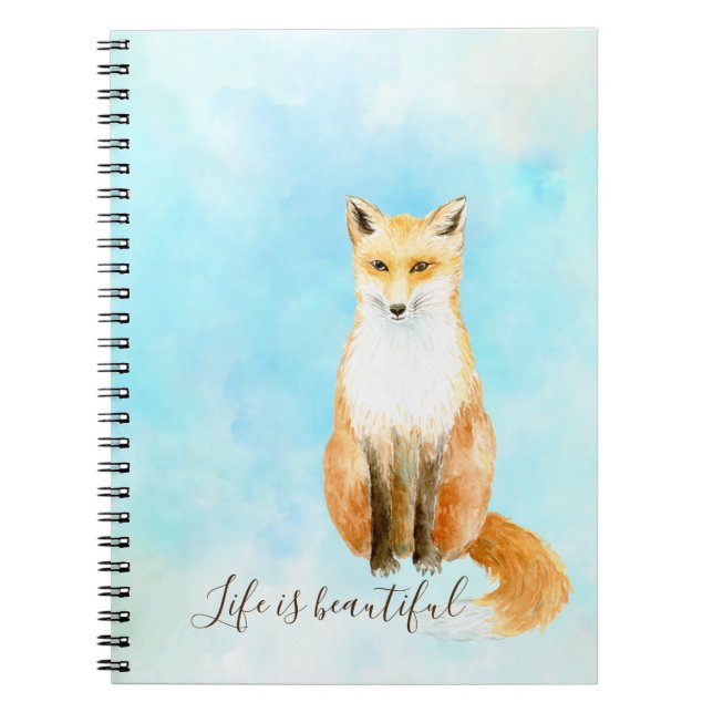 Cuaderno Aqua Watercolor Naranja Fox (Frente)