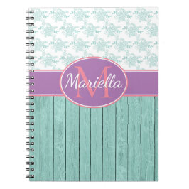 Cuaderno Aqua y Lavanda personalizados