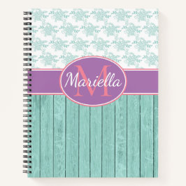Cuaderno Aqua y Lavanda personalizados