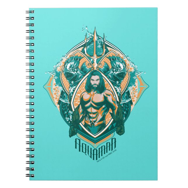 Cuaderno Aquaman | Gráfico de Aquaman y Trenchers (Frente)