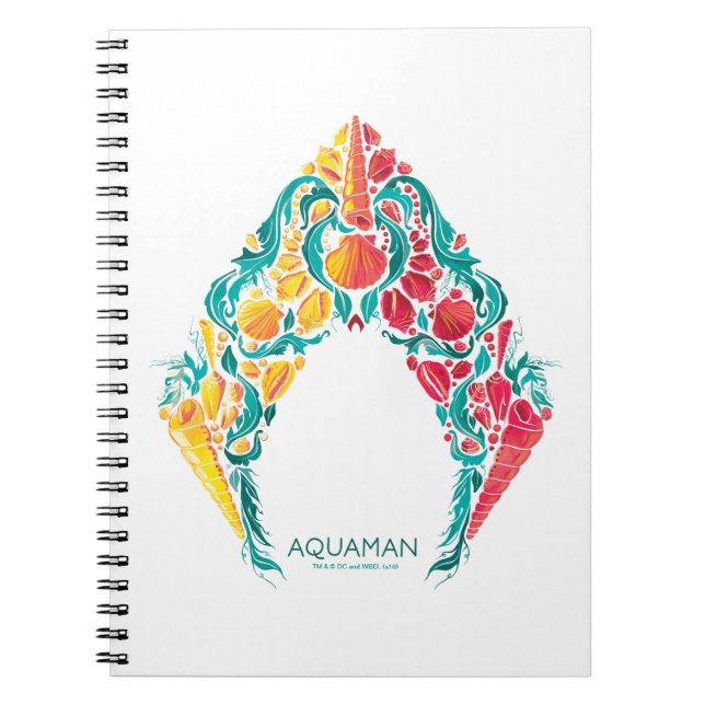 Cuaderno Aquaman | Logo De Aquaman Y Mera (Frente)