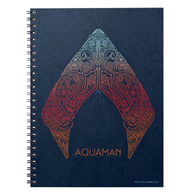 Cuaderno Aquaman | Logo de Paisley Aquaman (Frente)