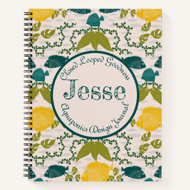 Cuaderno Aquaponics Journey | Jardinería de personalizable (Anverso)