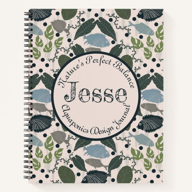 Cuaderno Aquaponics Journey | Jardinería de personalizable (Anverso)