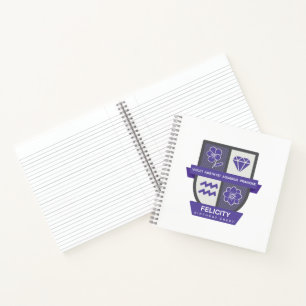 Cuaderno Aquarius Cumpleaños Crest™ para 1-18 de febrero