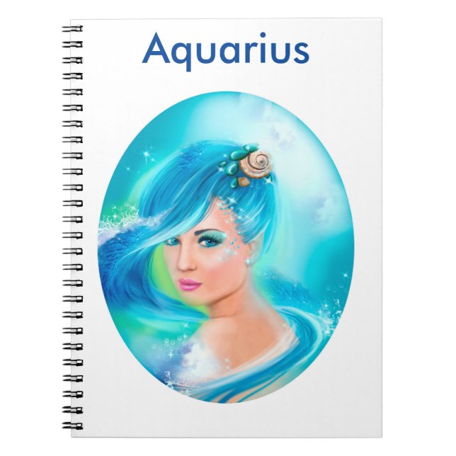 Cuaderno Aquarius Horoscope Zodiac Fantasía (Frente)
