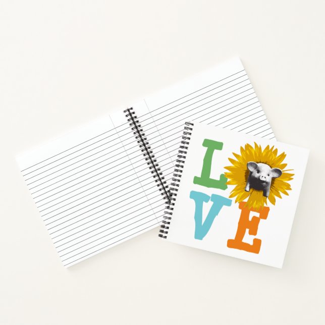 Cuaderno Aquí está mi AMOR por Sunflower Piggy (Interior)