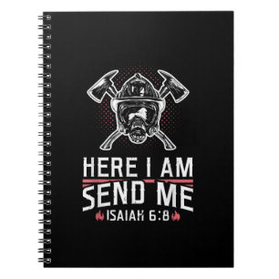 Cuaderno Aquí Estoy Enviándome A Isaiah 68 Bombero