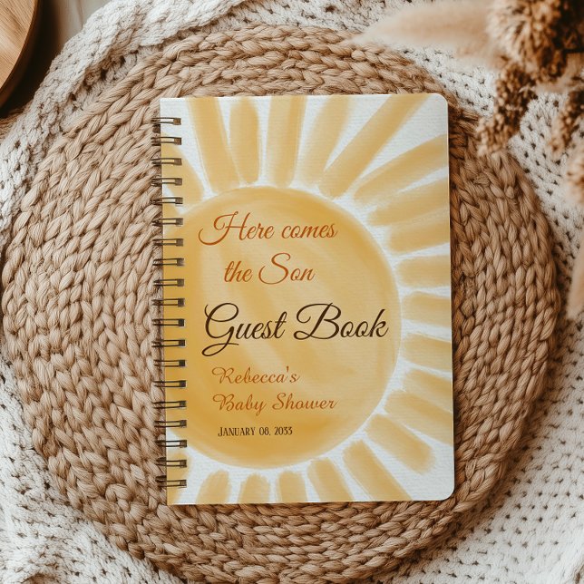 Cuaderno Aquí viene el invitado de Baby Shower Son Sunshine (Subido por el creador)