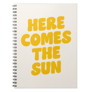 Cuaderno Aquí viene el sol cita (Tono beige)