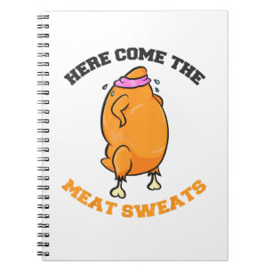 Cuaderno Aquí viene la carne Dulces Duelo de Gracias Tee Sh