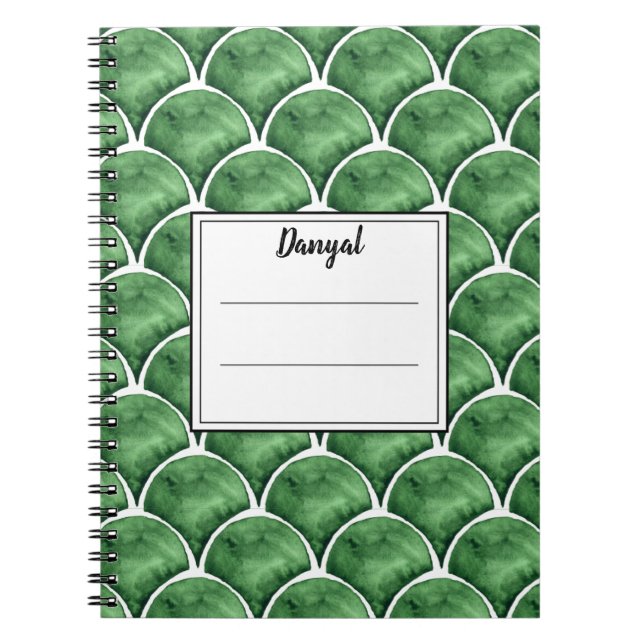 Cuaderno Arabesco de Acuarela Verde  (Frente)