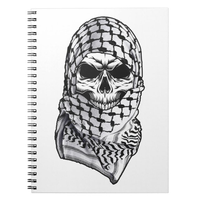 Cuaderno Arabic Skull Kufiya Shemagh Notebook (Frente)