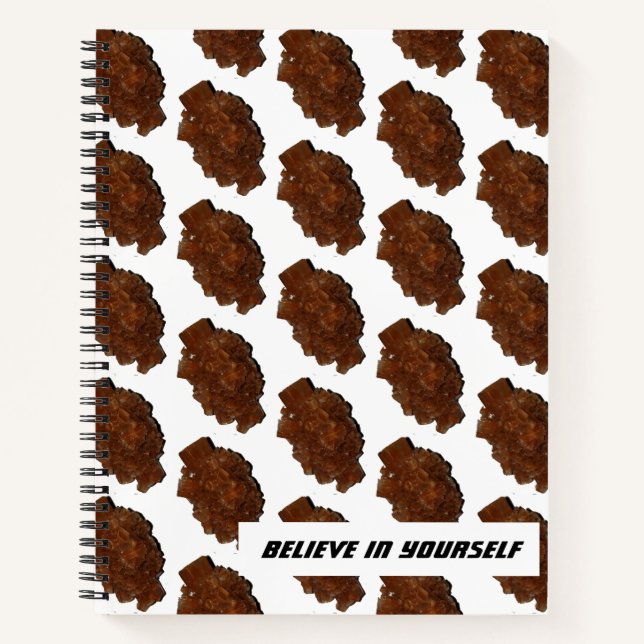 Cuaderno Aragonite Crystal Photo Tiled cree en ti mismo (Anverso)