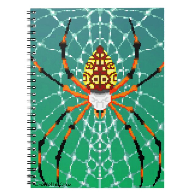 Cuaderno Araña de plátano Pixel (Frente)