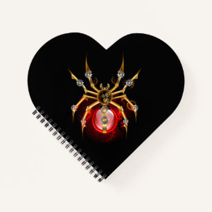 Cuaderno Araña de vapor sobre negro