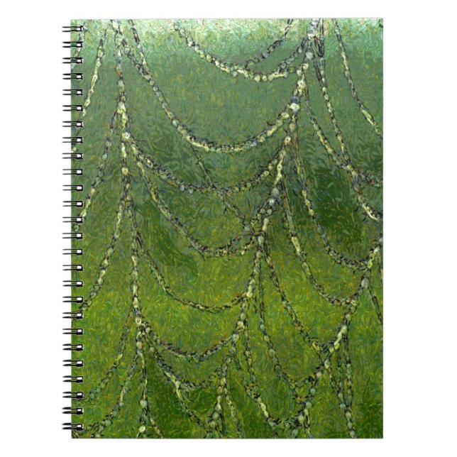 Cuaderno Araña Web con gotas machacadas Resumen de arte (Frente)