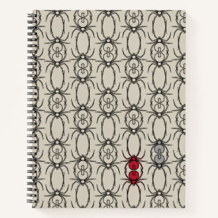 Cuaderno Arañas - Blanco óseo y Negro murciélago