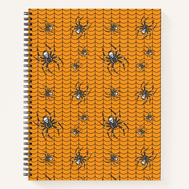 Cuaderno Arañas en bloc de notas en espiral de desfile (Anverso)
