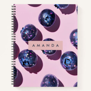 Cuaderno Arándano Galaxia Caprichoso Personalizado