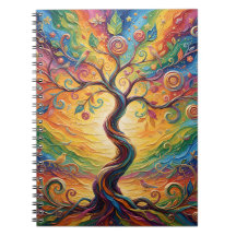 Árbol abstracto de arcoíris colorido