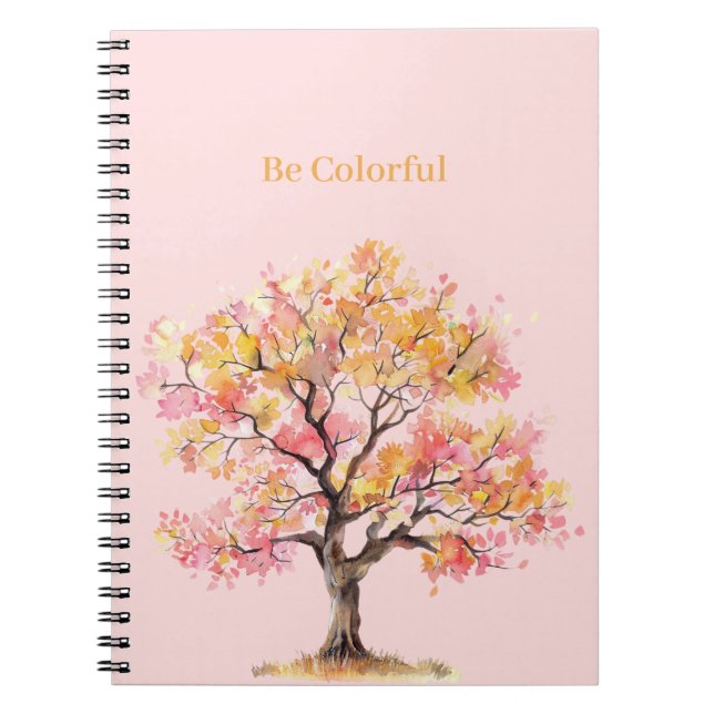 Cuaderno Árbol Amarillo Rosa (Frente)