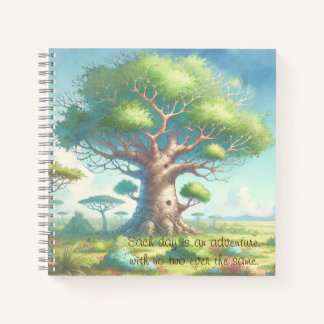 Cuaderno Árbol baobab y presupuesto