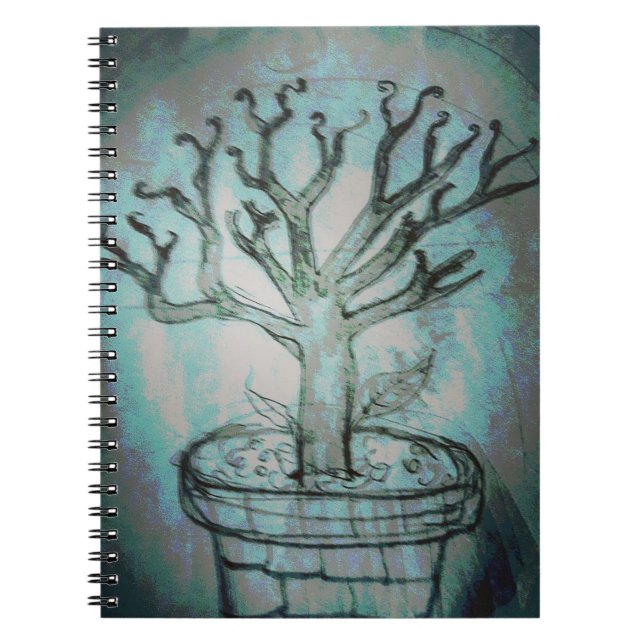 Cuaderno árbol bonsai muerto (Frente)
