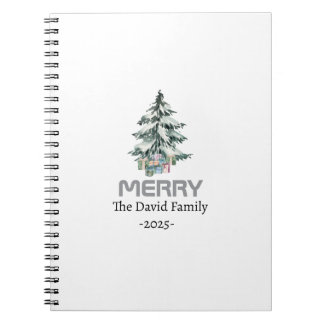 Cuaderno Arbol botánico de pino de nieve de cereza