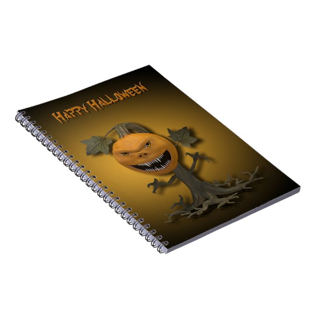 Cuaderno Árbol de calabazas de Halloween (Lado Derecho)