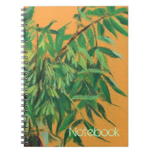 Cuaderno Árbol de ceniza, verde verde verdor verde arte flo