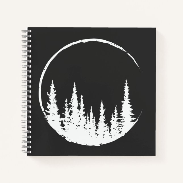 Cuaderno Árbol de círculo florero amante de los bosques (Anverso)