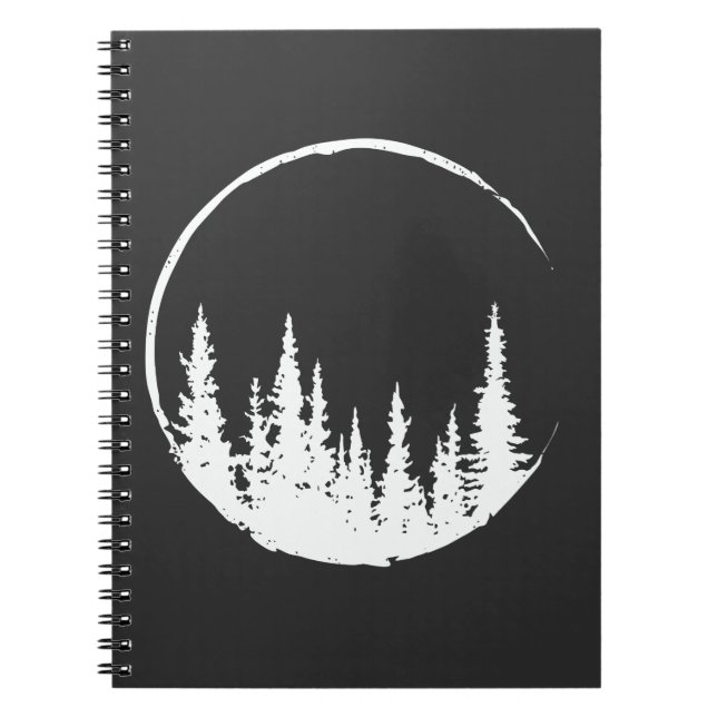 Cuaderno Árbol de círculo florero amante de los bosques (Frente)