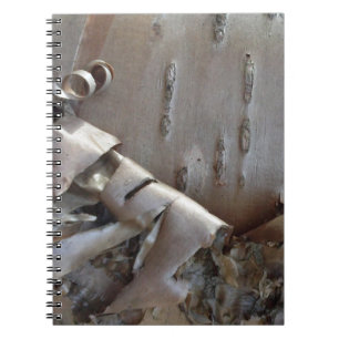 Cuaderno Árbol de corteza de abedul rizado rústico