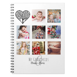 Cuaderno Árbol de familia de nietos de Collage de fotos NON