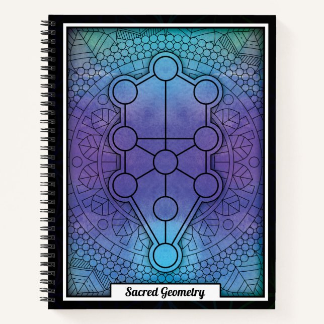 Cuaderno Árbol de geometría sagrada personalizada (Anverso)