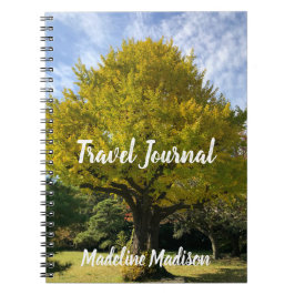 Cuaderno Árbol de Ginkgo del Amarillo Dorado
