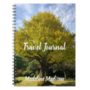 Cuaderno Árbol de Ginkgo del Amarillo Dorado