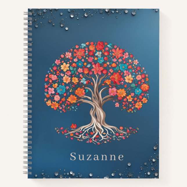 Cuaderno Árbol de la vida floreciente (Anverso)