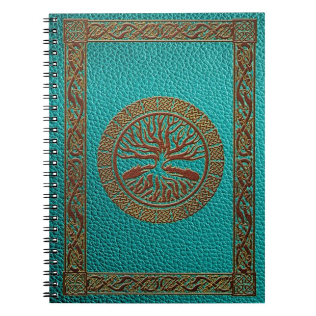 Cuaderno Árbol de la vida - Yggdrasil - imitación de cuero (Frente)
