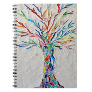 Cuaderno Árbol de mosaico arcoiris